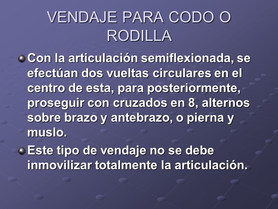 Vendaje de codo y rodilla